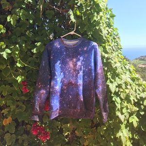 Dark blue galaxy design sweatshirt